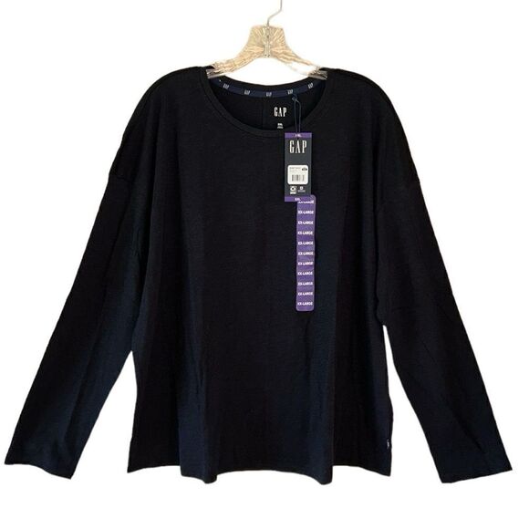 NEW Gap Black Long Sleeve Tee - Picture 1 of 6